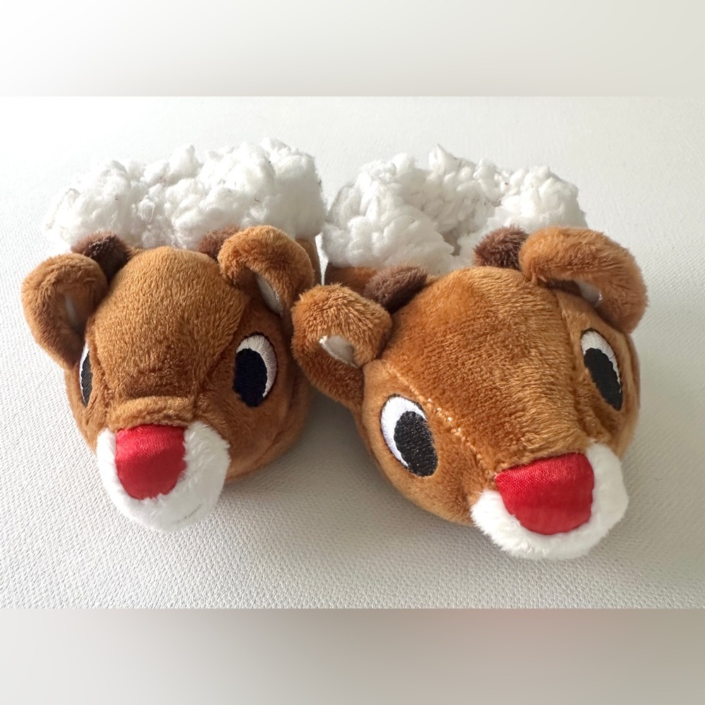 RUDOLPH Unisex The Red Nosed Reindeer slippers Size. 0-6M.